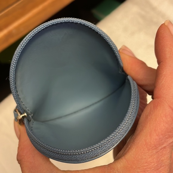 Vintage coach polished round coin purse 7808 - blue  - VERIFIED AUTHENTIC - Picture 6 of 7